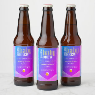 Personalisiert Baby Brew Funny Party Bierflaschenetikett