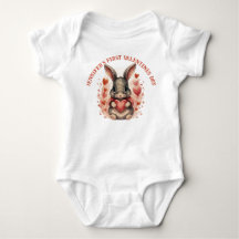 Personalisiert Baby Bunny's Erster Valentinstag,