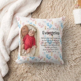 Personalisiert Baby Christlich Gebet Keepake Kissen