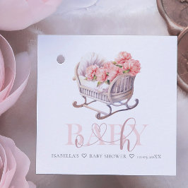 Personalisiert Baby Dusche Pastell Baby Basket Geschenkanhänger