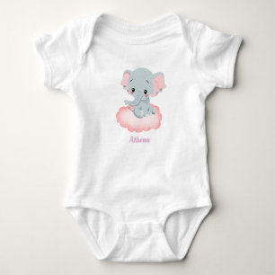 Personalisiert Baby Elephant  Baby Strampler