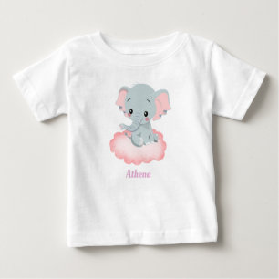 Personalisiert Baby Elephant  Baby T-shirt