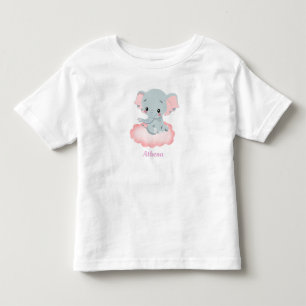 Personalisiert Baby Elephant Kleinkind T - Shirt