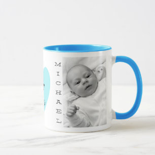 Personalisiert Baby Foto Blue Handtasche Kaffee Ta Tasse
