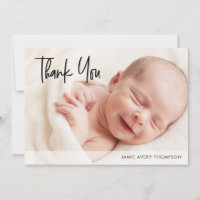 Personalisiert Baby Foto Dusche Dankbarkeit Modern