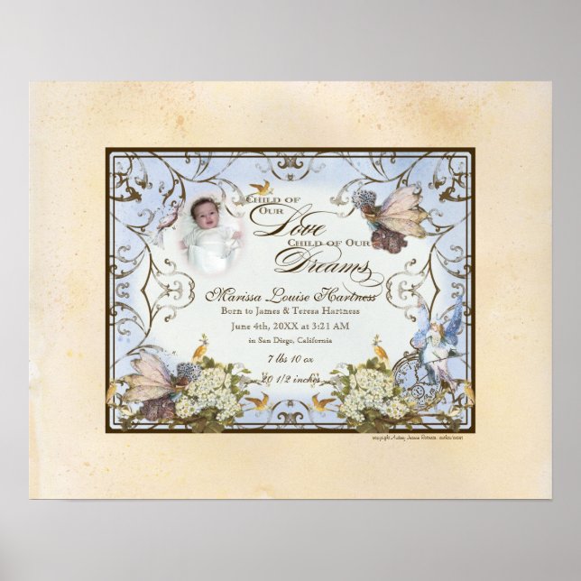 Personalisiert Baby Girl - Bezaubernde Prinzessin  Poster (Vorne)