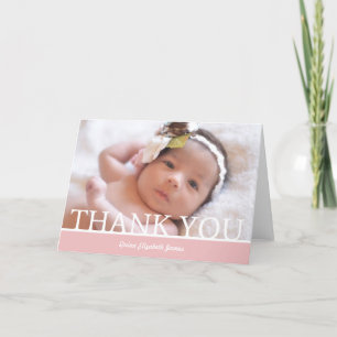 Personalisiert Baby Girl Danke-Card - 5" x 7" Dankeskarte