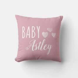 Personalisiert Baby Girl Herzname Kissen