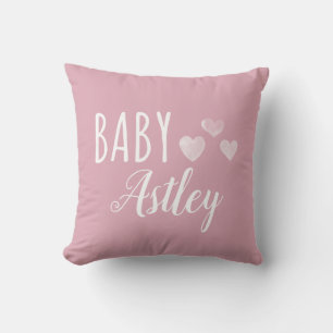 Personalisiert Baby Girl Herzname Kissen