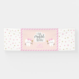 Personalisiert Baby Girl Ich got mein First Tooth  Banner
