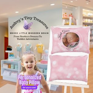 Personalisiert Baby Girl Pillow Dekokissen