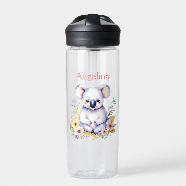 Personalisiert Baby Koala Bear Trinkflasche (Vorderseite)