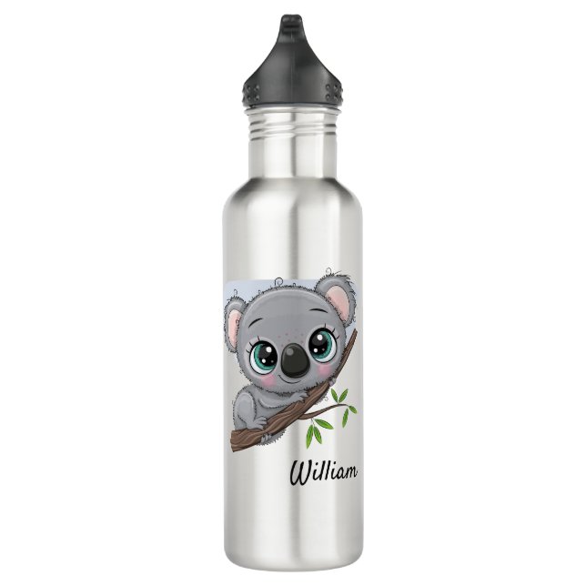 Personalisiert Baby Koala Edelstahlflasche (Rechts)