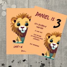 Personalisiert Baby Lion Party