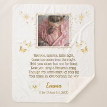 Personalisiert Baby Memorial Sherpa Blanket
