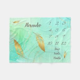 Personalisiert Baby Milestone Fleecedecke