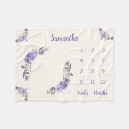 Personalisiert Baby Milestone Fleecedecke