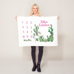 Personalisiert Baby Monthly Meilenstein Maßgeschne Fleecedecke
