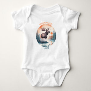 Personalisiert Baby Moose Baby Strampler