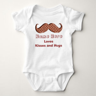Personalisiert Baby Mustache Kleidung One Stück Strampler