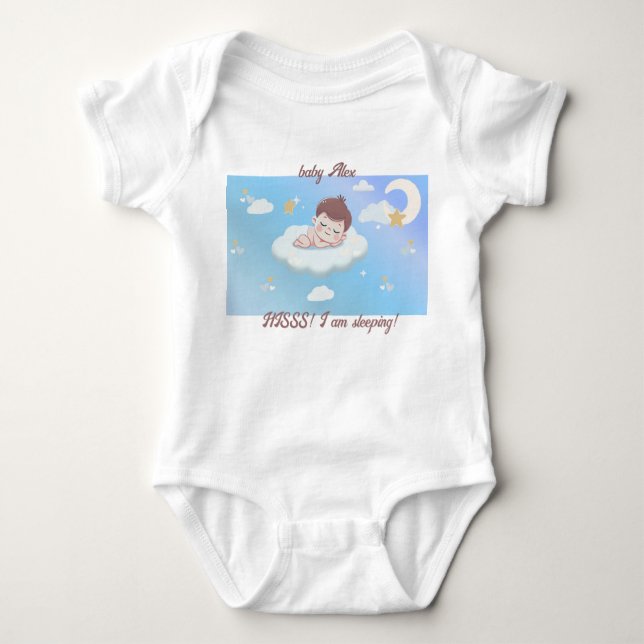 Personalisiert Baby One-Piece Sweet Dreams in Styl Baby Strampler (Vorderseite)