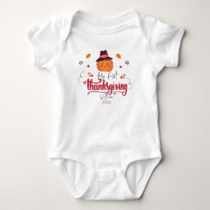 Personalisiert Baby Pumpkin Erster Erntedank Strampler