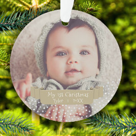 Personalisiert Baby`s First Christmas Foto Ornament