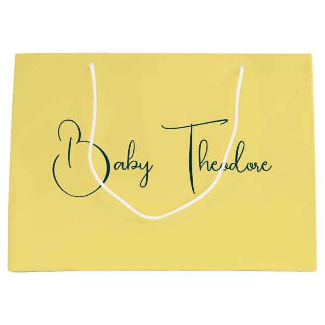 Personalisiert Baby Shower Gastgeschenk Boy Girl Große Geschenktüte (Vorderseite)