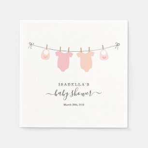 Personalisiert Baby Shower Twins Girls Serviette
