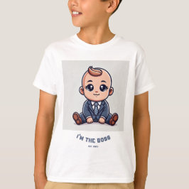Personalisiert Baby T - Shirt - "Ich bin der Boss"