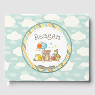 Personalisiert Baby Teddy Bear Giraffe Rubber Duck Gästebuch