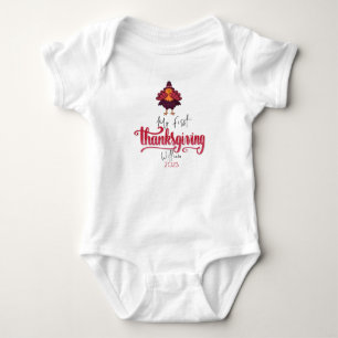 Personalisiert Baby Türkei Erster Erntedank Strampler