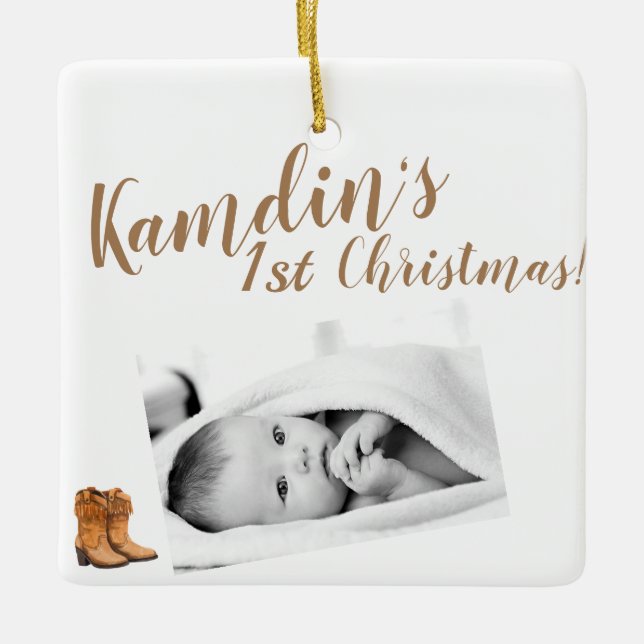 Personalisiert Baby XMAS Ornament Sommer Land Wed (Vorderseite)