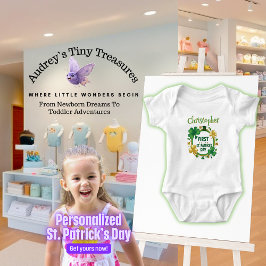 Personalisiert Baby's 1. St. Patrick's Day Bodysui Baby Strampler
