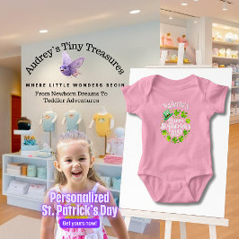 Personalisiert Baby's 1. St. Patrick's Day Bodysui Baby Strampler
