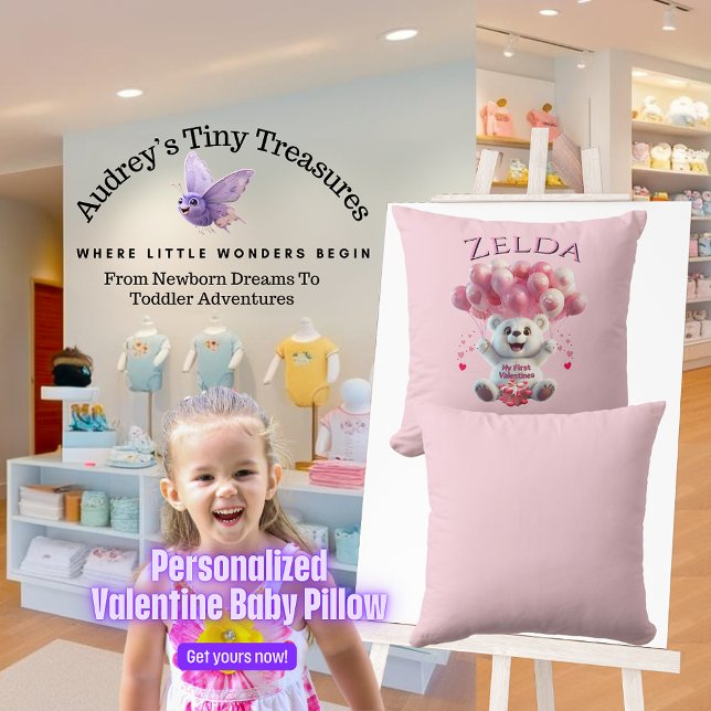 Personalisiert Baby's 1. Valentinstag Kissen (Von Creator hochgeladen)