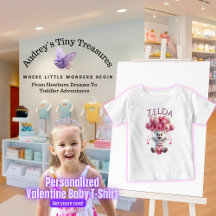 Personalisiert Baby's 1. Valentinstag T - Shirt
