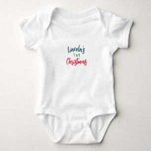 PERSONALISIERT BABYS ERSTER CHRISTMAS-Karosseriean Baby Strampler