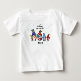 Personalisiert Baby's Family Gnomes Baby T-shirt