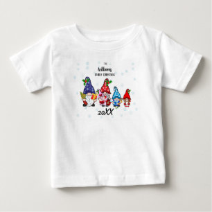 Personalisiert Baby's Family Gnomes Baby T-shirt