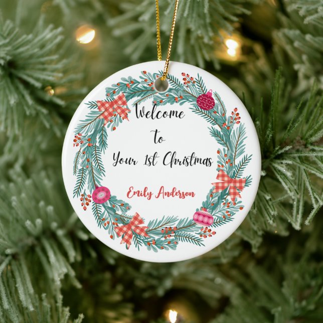 Personalisiert Baby's First Christmas Ornament (Baum)