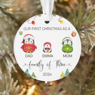 Personalisiert Baby's First Christmas Penguin Ornament