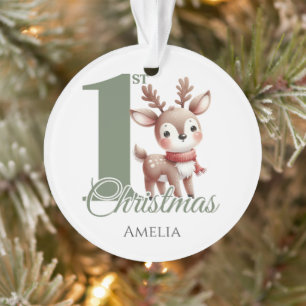 Personalisiert Baby's First Christmas Rentier Ornament