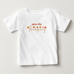 Personalisiert Baby's First Erntedank Baby T-shirt