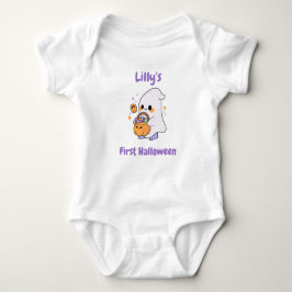 Personalisiert Baby's First Halloween - Niedliches Baby Strampler