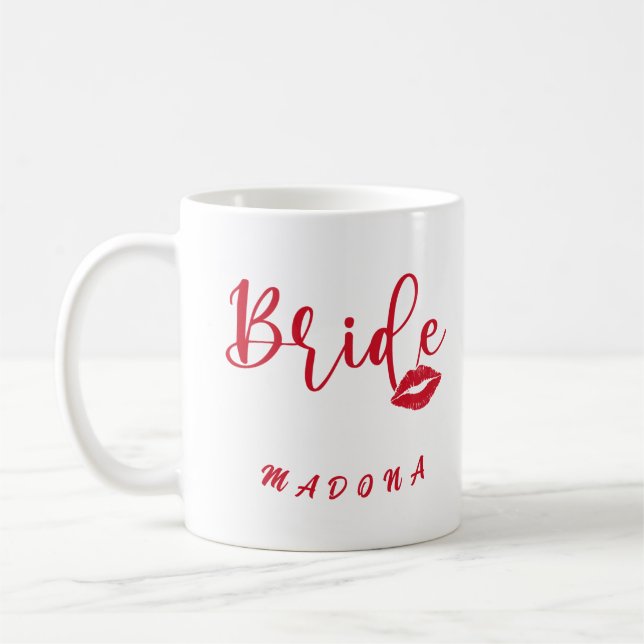 Personalisiert Bachelorette Bride Kaffeetasse (Links)