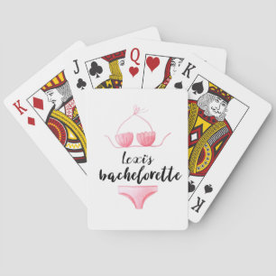 Personalisiert Bachelorette Watercolor Gefallen-Ge Spielkarten