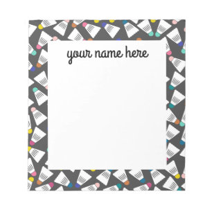 Personalisiert Badminton Notepad Notizblock