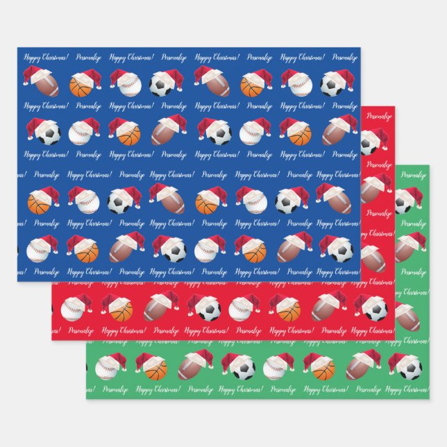 Personalisiert Baller Sports Geschenkpapier Set (Set)