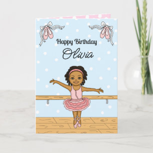 Personalisiert Ballerina Birthday Feiertagskarte